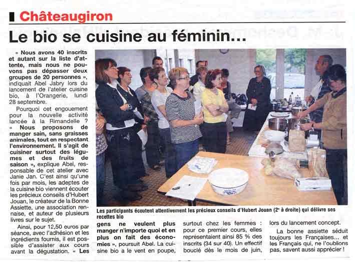 conférence cuisine avec Hubert Jouan