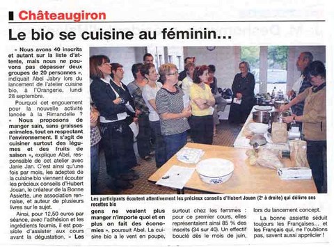 conférence cuisine avec Hubert Jouan